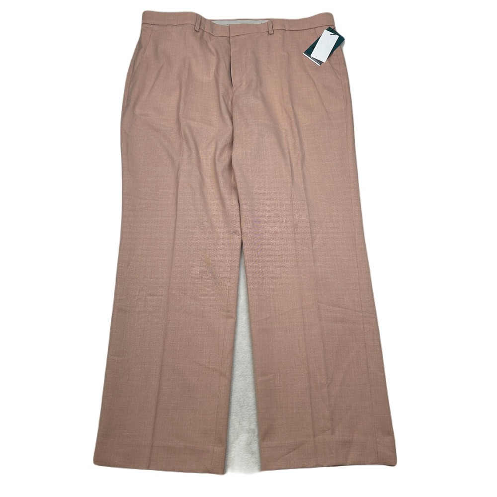 Perry Ellis Portfolio Dress Pants Mens 36x29 Salmon Modern Fit Flex Stretch NEW
